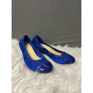 Cole Haan Colbolt Blue Women's Wedge Shoes Size 8.5 EUC